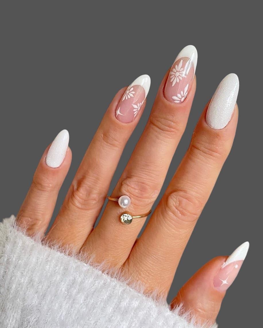 latest trending nails, french tip nails