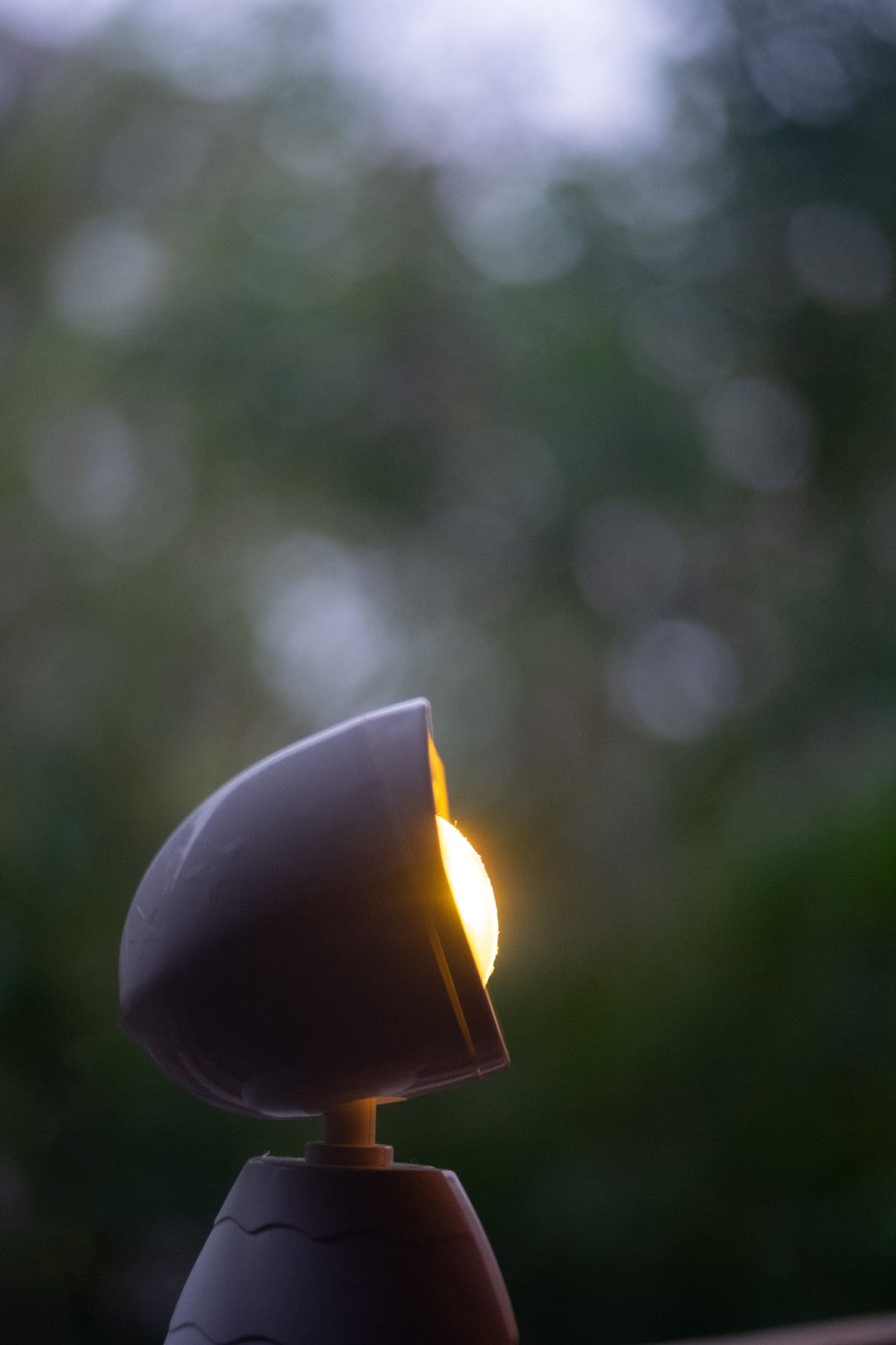 Layered outdoor garden lighting at dusk for atmosphere