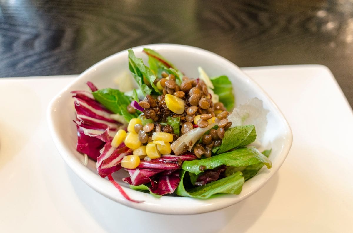 Lentil and vegetable salad packed with fiber